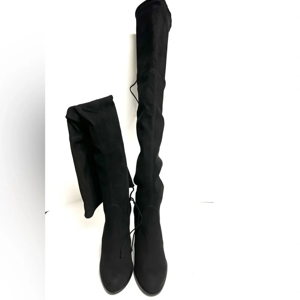 Stuart Weitzman Womens Highland Boot Black Suede 9 M(B)